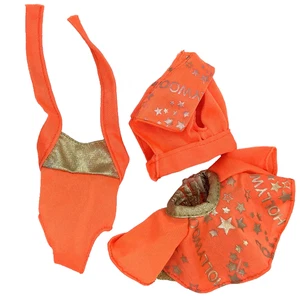 Vintage 1992 Hollywood Hair Teresa Barbie Doll Orange Outfit (Outfit Only) - Picture 1 of 12