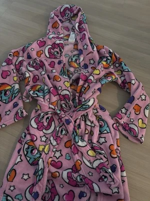My Little Pony Robe Girls Size 10 Pink Fleece Bathrobe Hooded Cute Cozy - Image 1 of 2