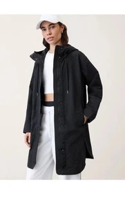 Giacca nera nuova con etichetta Athleta Everywhere Anorak pioggia viaggio extra large XL - Foto 1 di 10