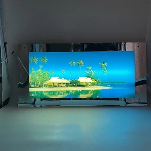 Vintage Moving/Motion/Light/Sound Ocean Wall Decor with Huts & Palm Paradise  - Picture 1 of 17