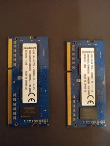 Kingston 4GB Kit (2x 2GB) SO-DIMM DDR3 12800S Laptop Memory RAM Used - Picture 1 of 2