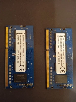 Kingston 4GB Kit (2x 2GB) SO-DIMM DDR3 12800S Laptop Memory RAM Used - Image 1 of 2