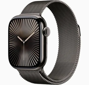 NEW Apple Watch Series 10 GPS + Cellular, 42mm Titanium Case w/ Milanese Loop - Picture 1 of 4