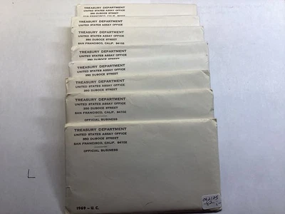 1969 PDS US Mint Uncirculated (Sealed Envelope) Original Packaging 111325 43tt - Image 1 of 4