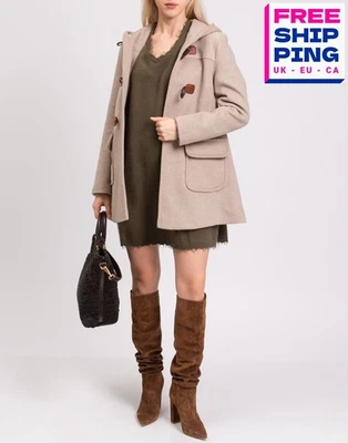 RRP€1100 AVA ADORE Duffle Coat IT44 US8 UK12 L Wool Blend HANDMADE in Italy - Image 1 of 4