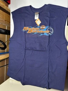 Harley Davidson Muskelshirt Herren XL Old Glory Flames Legendary Biker Eagle - Bild 1 von 4