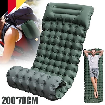 Isomatte selbstaufblasend Camping Luftmatratze Matratze Fußpumpe Campingmatte - Bild 1 von 4