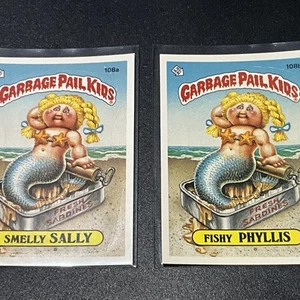 1986 Series 3 GPK Garbage Pail Kids OS3 108a SMELLY SALLY    108b FISHY PHYLLIS - Picture 1 of 4