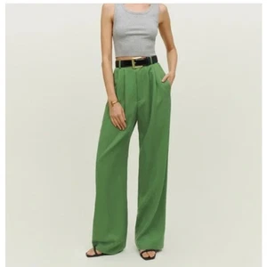 Reformation Mason Green Pants - Picture 1 of 10