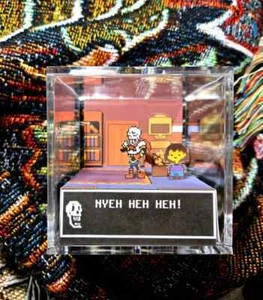 Undertale 3D Diorama Cube (Papyrus/Frisk/Room/NYEH) - Picture 1 of 3