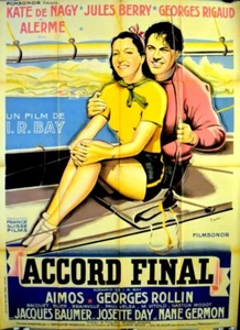 PÓSTER FRANCÉS BARCO Kate De Nagy ACUERDO FINAL I R Bay & Douglas SIRK 1938 47x63 - Imagen 1 de 1