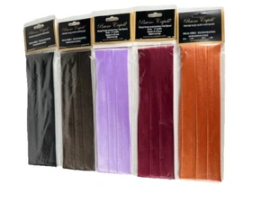 Bruno Capelo Para hombres 3 Pliegues Sombrero Banda 2 Ganchos de Extremo Surtidos Colores Premium Satinado - Imagen 1 de 11