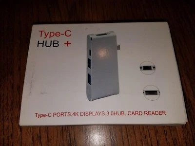 Type-C Multi Function HUB+ Charging PORTS: HDMI 4K Displays.3.0HUB. Card Reader  - Image 1 of 4