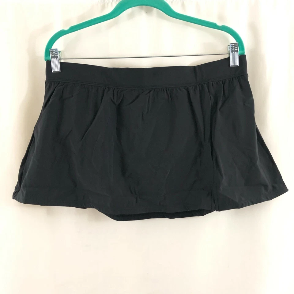 Falda corta de natación verde aguamarina para mujer elástica básica negra talla 16W/18W Foto 1 de 4