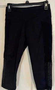 Victoria Sport Knockout By Victoria’s Secret Crop Leggings Small Black Cut Out - Picture 1 of 10