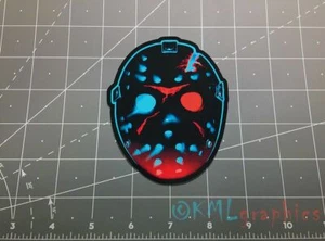 Friday the 13th 3 Jason Vorhees Hockey Mask decal sticker Crystal Lake 3D horror - Picture 1 of 1