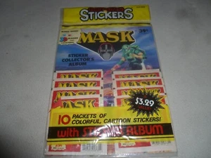 VINTAGE 1986 ALBUM STICKER PACK LOT & BOOK 3D GLASSES NEW NOS RARE SEALED MASK - Picture 1 of 5