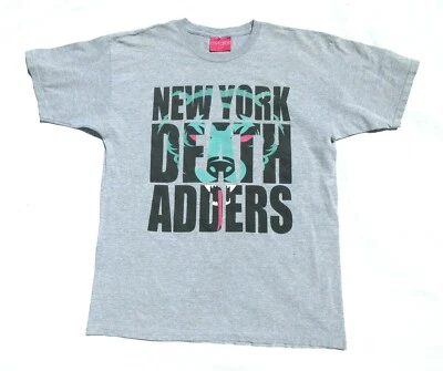MISHKA NYC MNWKA New York Death Adders Bear Gray Workaholics Shirt - Mens Large - Image 1 of 4
