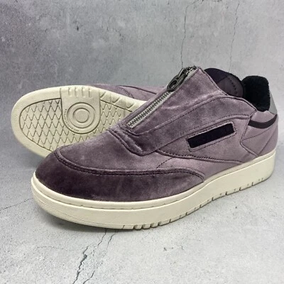 Zapatillas Reebok Club C Mujer Talla 8 M Plataforma Doble Cremallera Terciopelo Difuso Foto 1 de 4