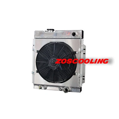 Radiador de aluminio de 3 filas + cubierta del ventilador apto para Ford Mustang Falcon Mercury 63-66 AT 130 Foto 1 de 4