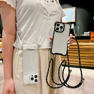 Crossbody Necklace Lanyard For iPhone 17 16 15 14 13 12Pro Max Handy Case Cover - Picture 1 of 17