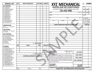 500 HVAC servicio de plomería orden de trabajo facturas numeradas 8,5 x 11 TMG016 - Imagen 1 de 1