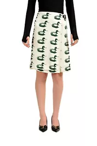 Burberry Women's 100% Silk Pleated A-Line Printed Skirt UK 8 US 6 IT 40 - Picture 1 of 5