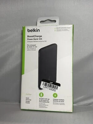 Banco de alimentación de carga Belkin Boost 10K con conector Lightning - negro Foto 1 de 3
