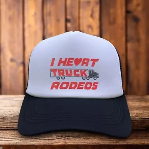 I Love Truck Rodeos Herren Truckermütze schwarz Snapback 18-Rollen Country Cap - Bild 1 von 7