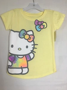 New Sanrio Hello Kitty T Shirt Short Sleeve Girls Yellow many sizes - Picture 1 of 5