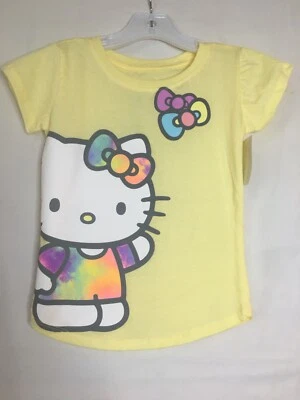 Nueva Camiseta Sanrio Hello Kitty Manga Corta Niñas Amarilla muchas tallas Foto 1 de 4