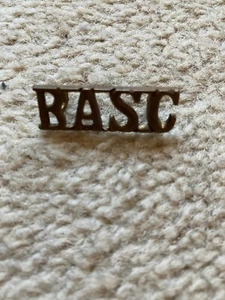Militär Messing Schulter Titel RASC Royal Army Service Corps Britische Armee - Bild 1 von 2