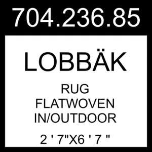 IKEA LOBBÄK Rug Flatwoven In/outdoor Beige 2 ' 7"x6 ' 7 " 704.236.85 - Picture 1 of 1