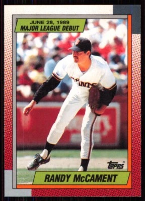 1990 Topps Major League Debut 1989 Randy McCament San Francisco Giants #77 - Image 1 of 2