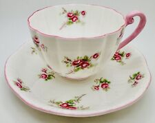 Vintage Shelley England Bridal Rose Pink Trim Cup & Mismatched Saucer; Teacup
