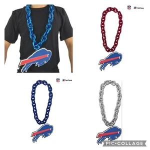 BUFFALO BILLS NFL 3D Red Gold Silver Foam Magnet Fan Chain - Picture 1 of 8