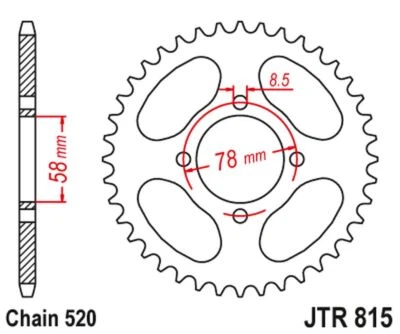 PIGNON ARRIÈRE JT 815 35 SUZUKI GT/SB 200 '79-82 (81535JT) (LANCE.520) POUR - Photo 1/2