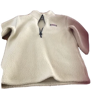 Vineyard Vines Boys Sherpa Harbor 1/2 Zip Pullover Beige Size L (14) - Picture 1 of 4