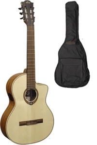 GUITARE CLASSIQUE ELECTRO AC. EPICEA 4/4 BRILLANT LAG OCCITANIA OC88CE + HOUSSE - Imagen 1 de 6