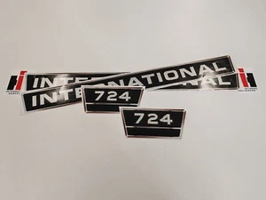 International 724 Tractor Aftermarket Decal Sticker Aufkleber Set - Picture 1 of 2