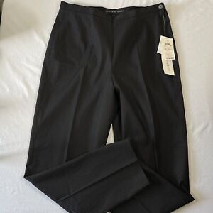 New Josephine Chaus Women's Black Dress Pants Size 14 High Rise Straight Leg