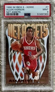 Skybox E-X 2000 1996 activos netos Allen Iverson radiocontrol PSA 9 bajo pop - Imagen 1 de 2