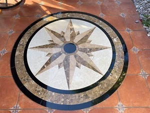 Tile Floor Medallion Marble 24”x24” - Picture 1 of 1
