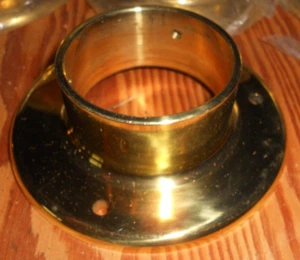 4"  Brass Flange Three Mount # 6914 with  2" i.d. for pipe - Picture 1 of 4