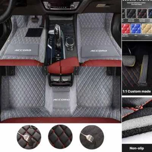 For Honda Accord 1998-2025 Front Rear Luxury Waterproof Carpets Car Floor Mats - Picture 1 of 43
