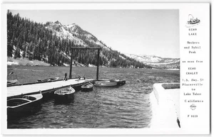 RPPC Echo Lake Chalet CA Tahoe Placerville Frashers Photo 1940s Vintage Postcard - Picture 1 of 2