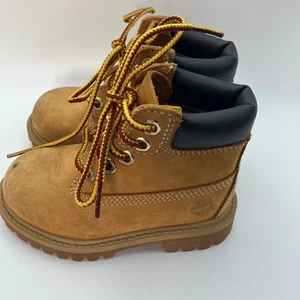 Timberland Toddler 6” Wheat Nubuck Lace-Up Boots Size 6 Waterproof - Picture 1 of 9