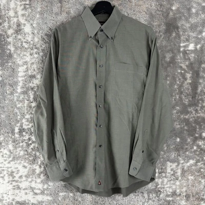 Nordstrom Mens Size 15.5 33 Button Shirt Gray Long Sleeve Pocket Cotton - Image 1 of 4