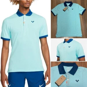 NUEVO CON ETIQUETAS Nike Calce Ajustado Rafa Nadal Cancha Tenis Polo Top DD8532 482 M $100 RARO - Imagen 1 de 8
