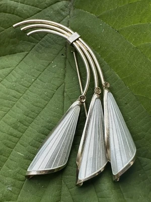 Spilla smaltata in argento sterling Oystein Balle Norvegia norvegese vintage ... - Immagine 1 di 4